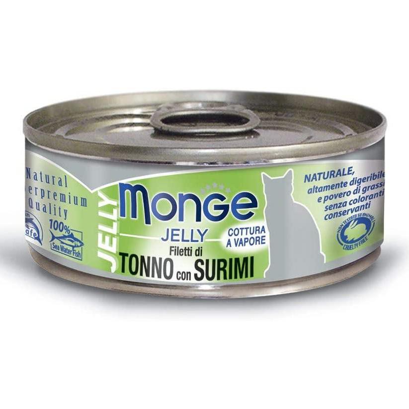 Monge Natural Jelly Tonno del Pacifico e Surimi 80gr Monge Natural Jelly Tonno del Pacifico e Surimi 80gr